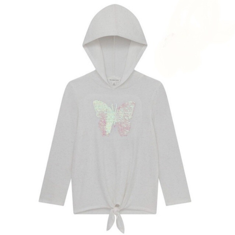 Btween Girls Long Sleeve Sweatshirt with Scrunchie 8 Ivory Pink New with Tags